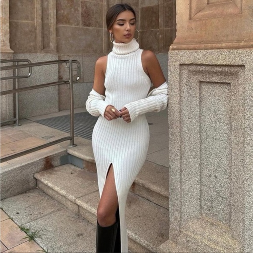Zara ribbed long dress Kaia small